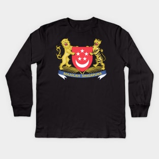 Coat of arms of Singapore Kids Long Sleeve T-Shirt